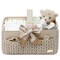 Luxurious Baby Diaper Caddy, Nursery Storage Basket for Newborn Essentials, Travel Baby Basket for Diapers Baby Wipes, Organizer Tote Bag Storage Bin, Baby Shower Gifts(Beige)